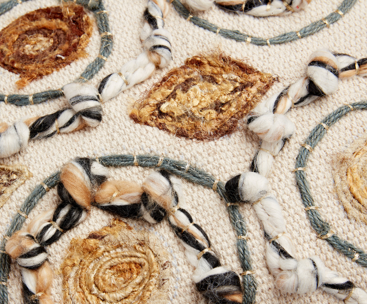 Large Lumbar Circular Detail Cushion