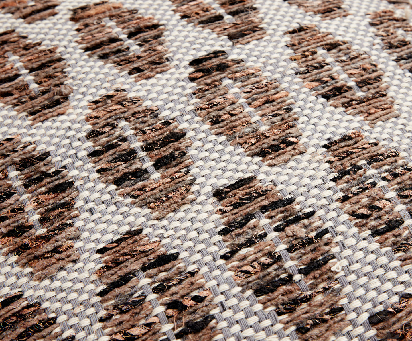 Medium Grey with Brown Ovals Square Cushion