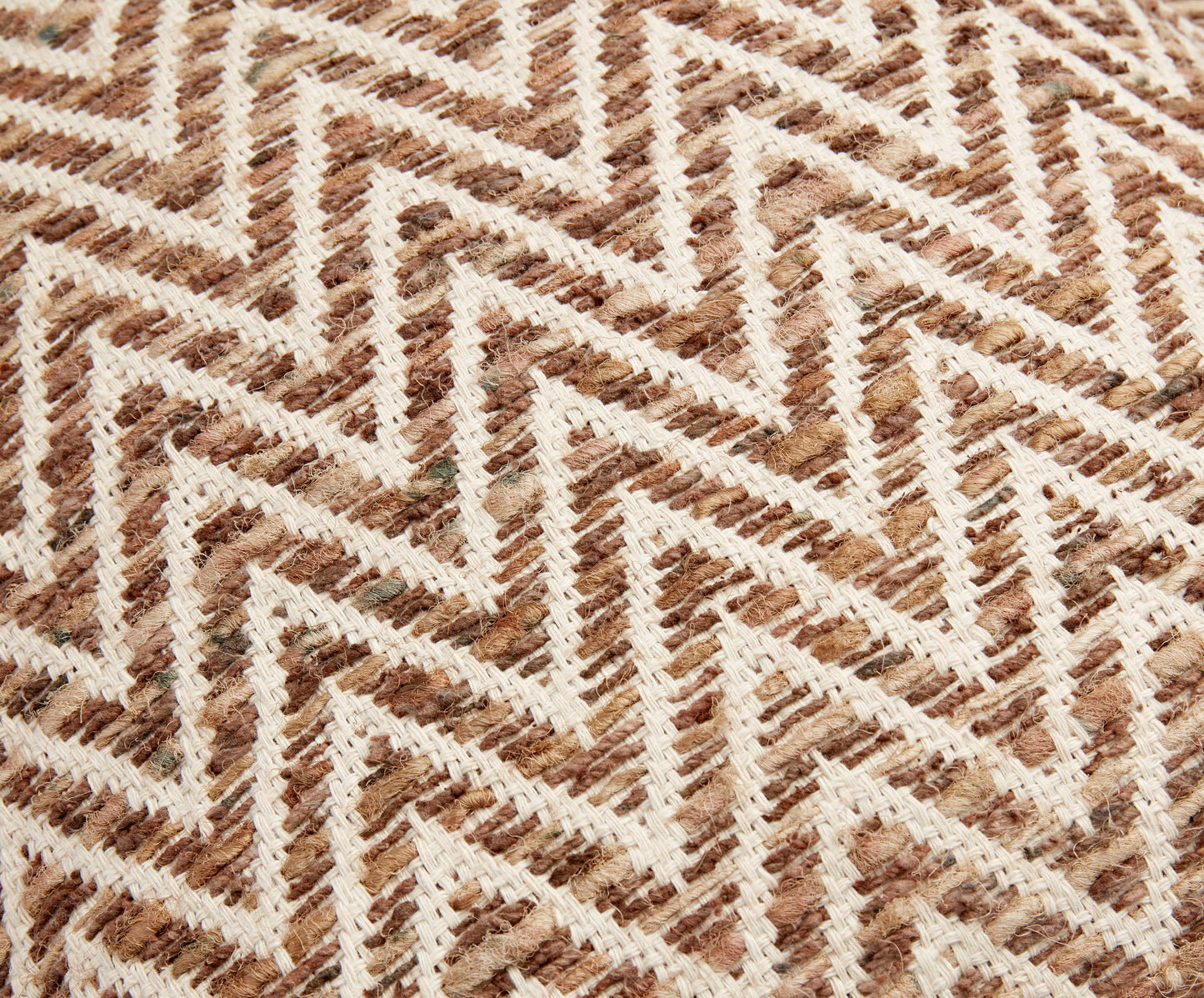 Medium Square Brown Chevron Cushion