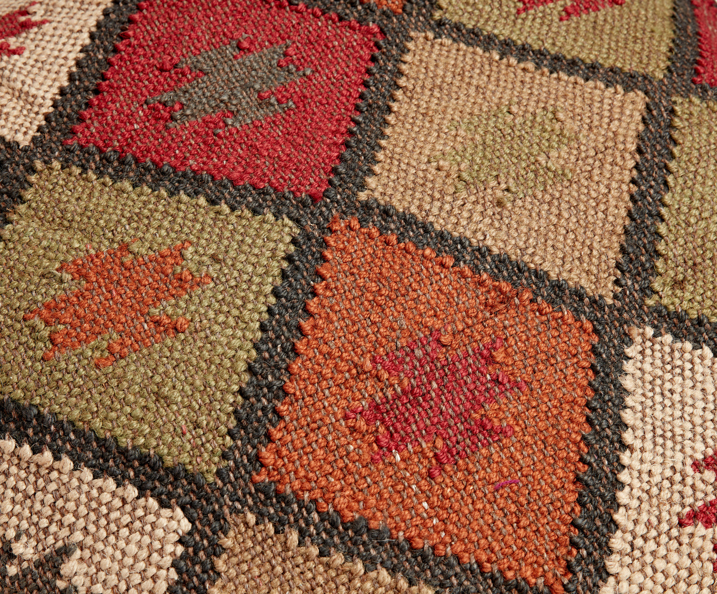 Large Square Diamond Multicoloured Cushion