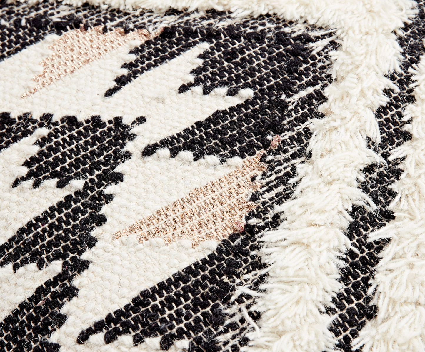 Large Square Fluffy Chevron Cushion