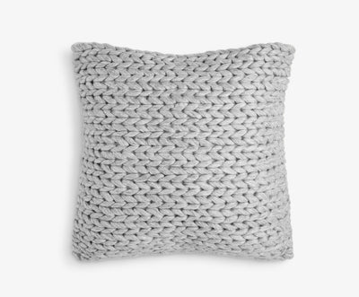 Large Square Dark Grey Knit Cushion