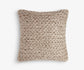 Medium Square Chunky Knit Brown Cushion