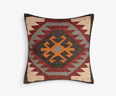 Large Square Ethnic Plum Cushion