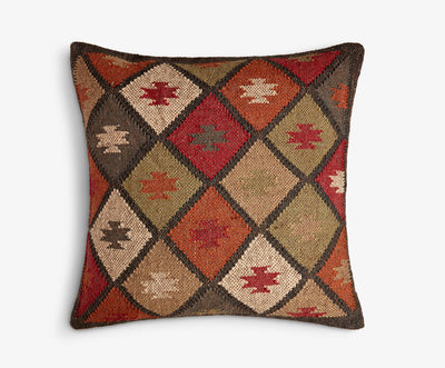 Large Square Diamond Multicoloured Cushion