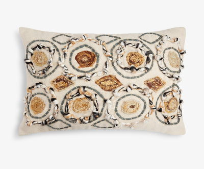 Large Lumbar Circular Detail Cushion