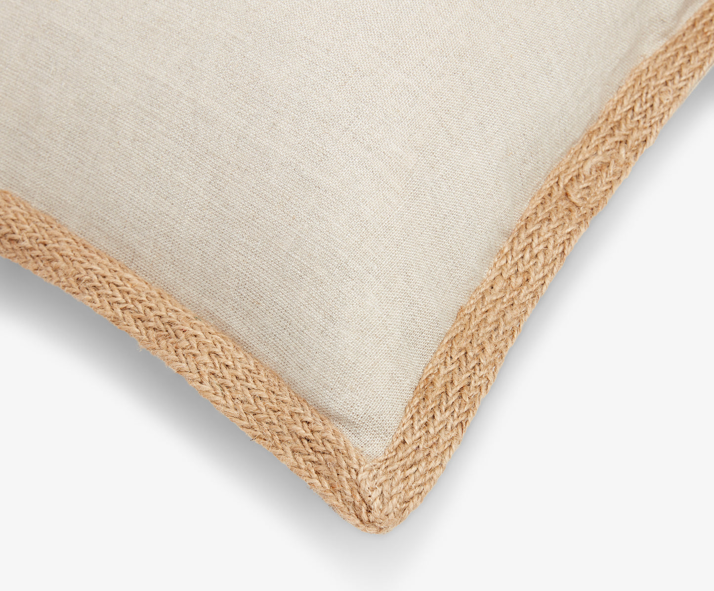 Small Grey with Braided Edge Square Cushion