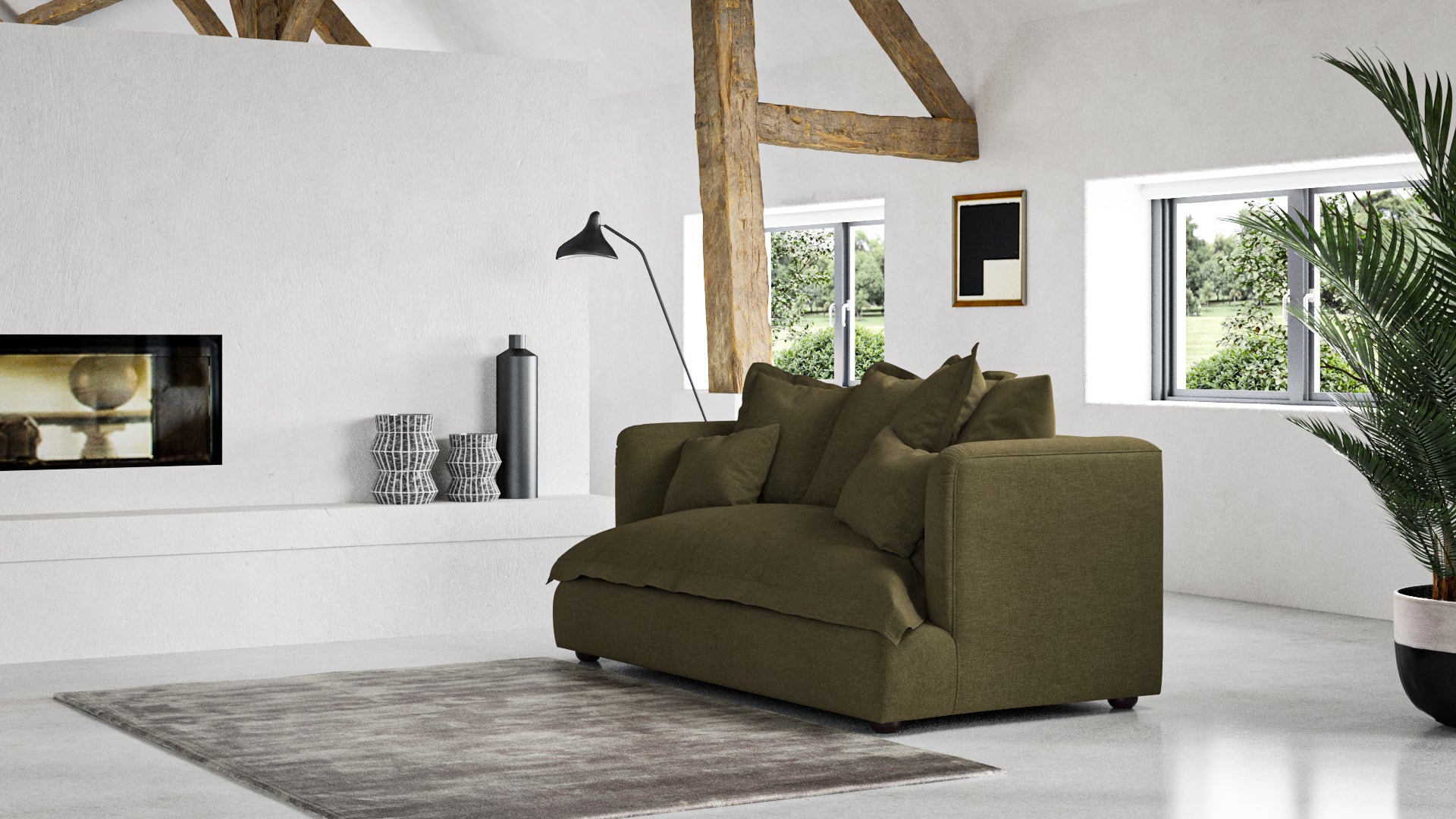 Tetrad Amiie sofabed in Sahara Military. Add style and versatility to your room with this chic and comfy sofabed.
