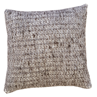 Small Square Brown Slub Cushion