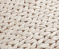 Thick wool wide weave. Large Square Light Grey Knit Cushion.