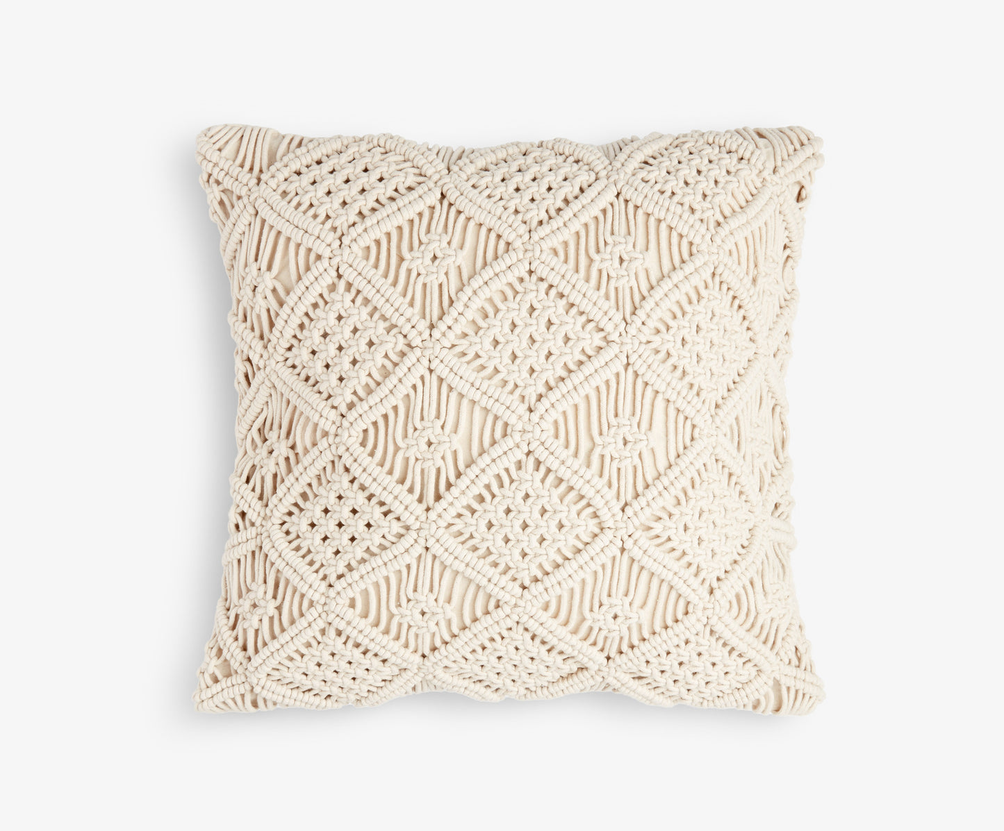 Medium Square Macrame Crochet Cushion