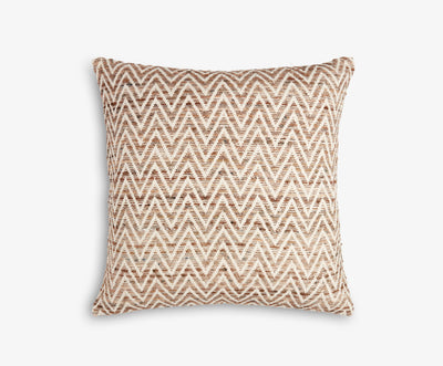 Medium Square Brown Chevron Cushion