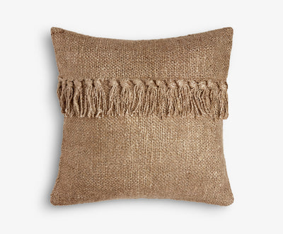 Medium Square Tassel Brown Cushion