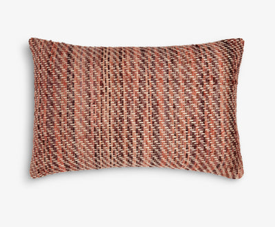 Large Brown Woven Lumbar Cushion