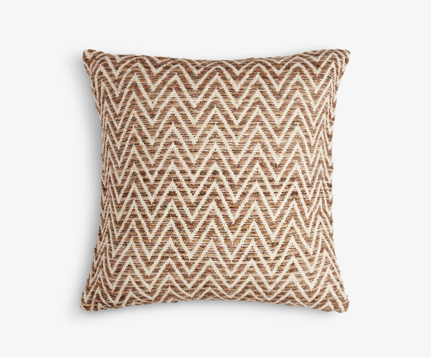 Large Square Brown Chevron Cushion