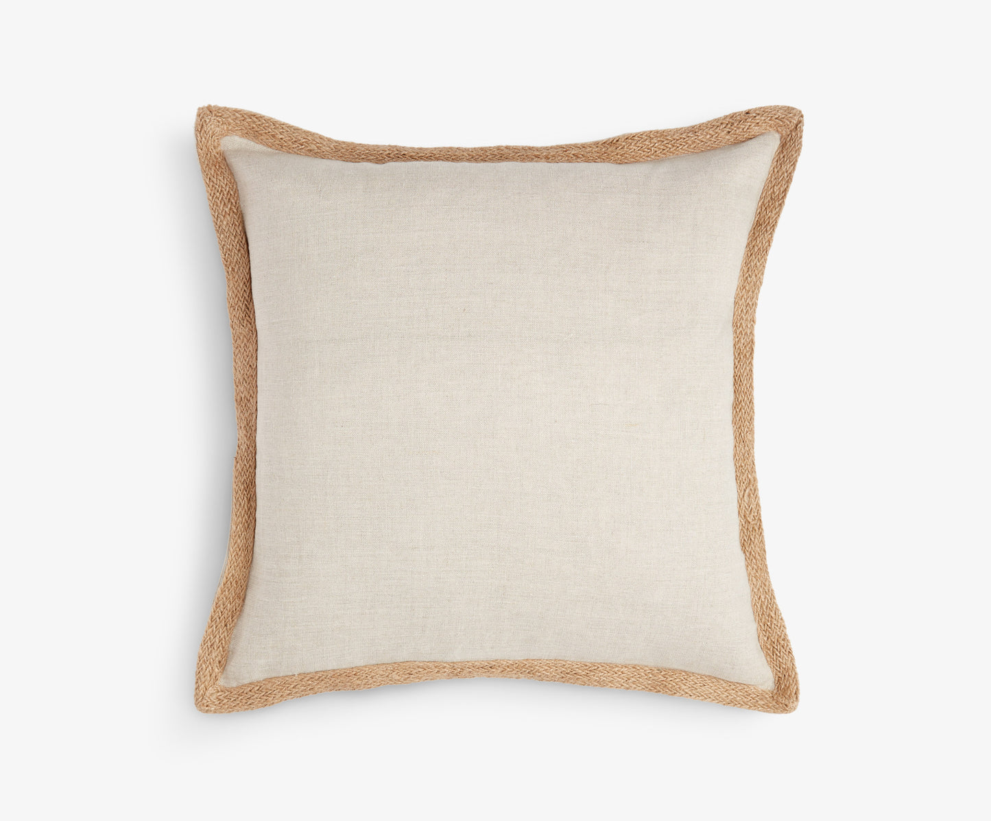Small Grey with Braided Edge Square Cushion