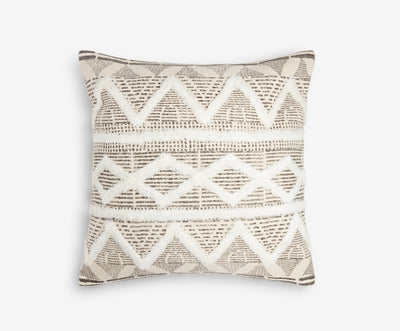 Medium Natural ZigZag Print Cushion