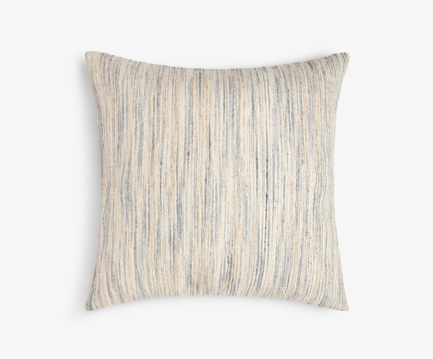 Large Blue/Natural Fine Lines Cushion